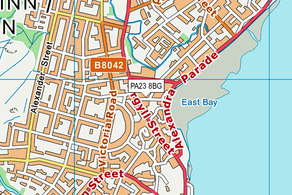 PA23 8BG map - OS VectorMap District (Ordnance Survey)