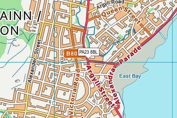 PA23 8BL map - OS VectorMap District (Ordnance Survey)