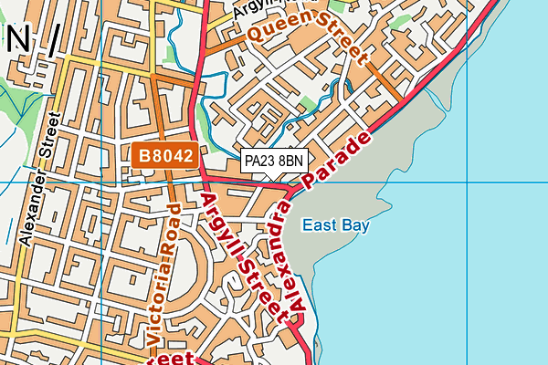 PA23 8BN map - OS VectorMap District (Ordnance Survey)