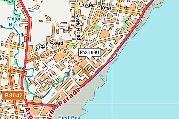 PA23 8BU map - OS VectorMap District (Ordnance Survey)