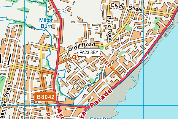 PA23 8BY map - OS VectorMap District (Ordnance Survey)