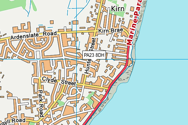 PA23 8DH map - OS VectorMap District (Ordnance Survey)