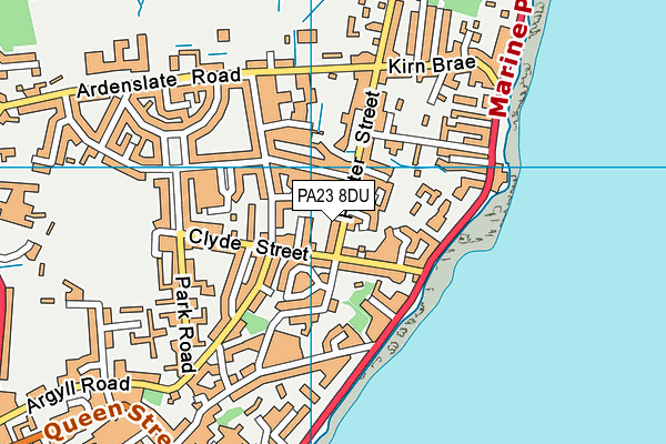 PA23 8DU map - OS VectorMap District (Ordnance Survey)