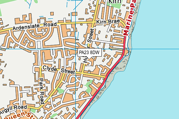 PA23 8DW map - OS VectorMap District (Ordnance Survey)