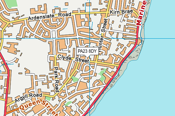 PA23 8DY map - OS VectorMap District (Ordnance Survey)