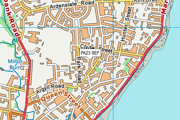 PA23 8EF map - OS VectorMap District (Ordnance Survey)