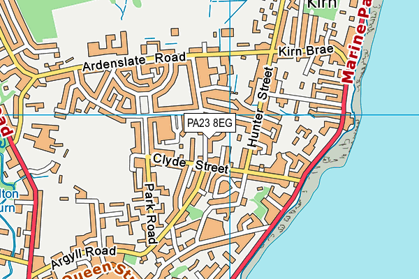 PA23 8EG map - OS VectorMap District (Ordnance Survey)