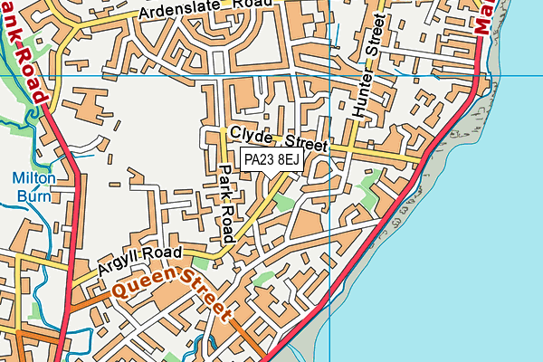 PA23 8EJ map - OS VectorMap District (Ordnance Survey)