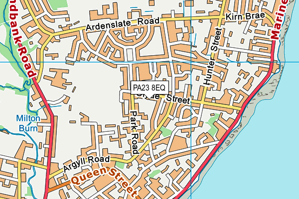 PA23 8EQ map - OS VectorMap District (Ordnance Survey)