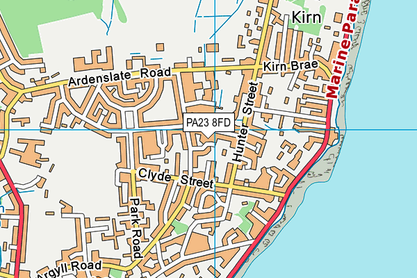 PA23 8FD map - OS VectorMap District (Ordnance Survey)