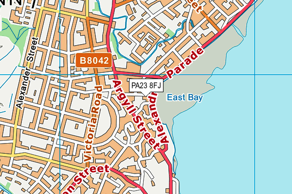 PA23 8FJ map - OS VectorMap District (Ordnance Survey)