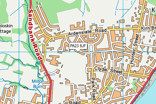 PA23 8JF map - OS VectorMap District (Ordnance Survey)