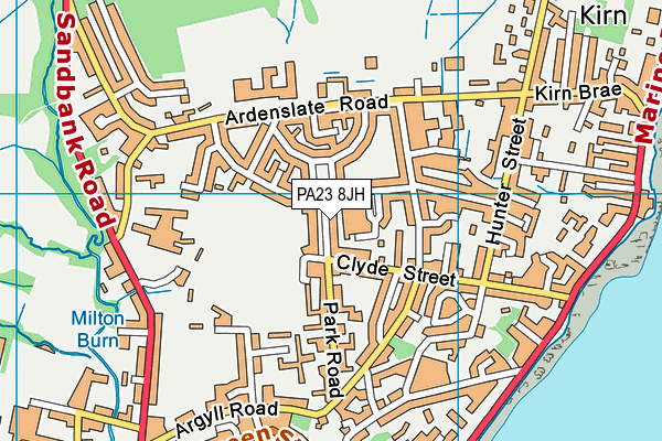PA23 8JH map - OS VectorMap District (Ordnance Survey)