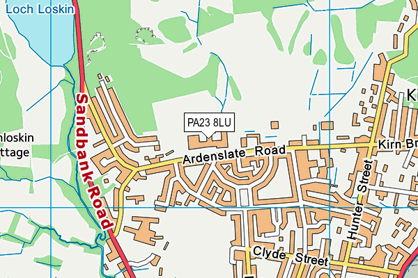 PA23 8LU map - OS VectorMap District (Ordnance Survey)