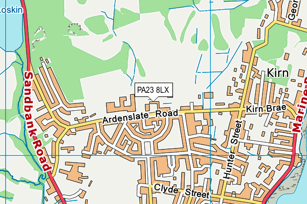 PA23 8LX map - OS VectorMap District (Ordnance Survey)