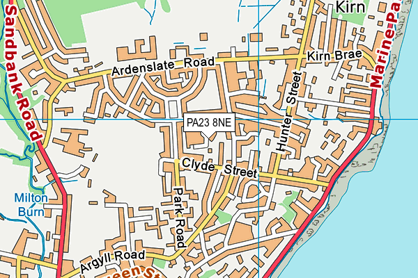 PA23 8NE map - OS VectorMap District (Ordnance Survey)