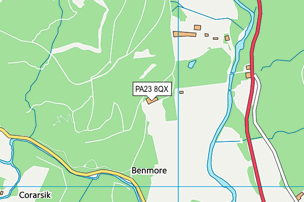 PA23 8QX map - OS VectorMap District (Ordnance Survey)