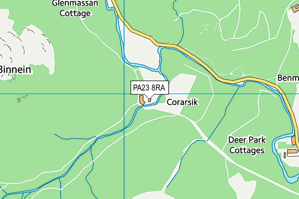 PA23 8RA map - OS VectorMap District (Ordnance Survey)