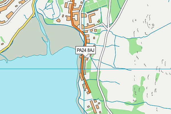 PA24 8AJ map - OS VectorMap District (Ordnance Survey)