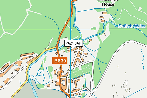 PA24 8AP map - OS VectorMap District (Ordnance Survey)
