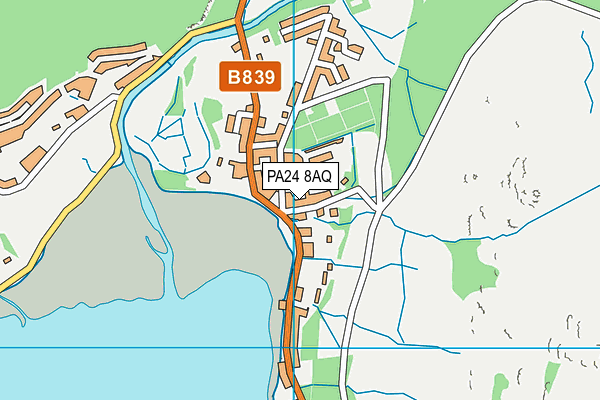 PA24 8AQ map - OS VectorMap District (Ordnance Survey)