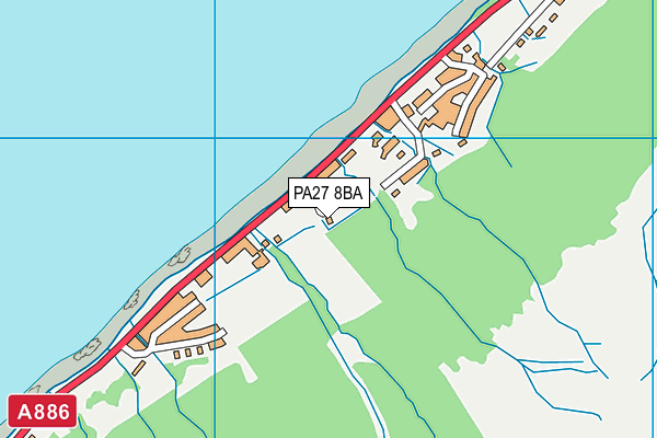 PA27 8BA map - OS VectorMap District (Ordnance Survey)