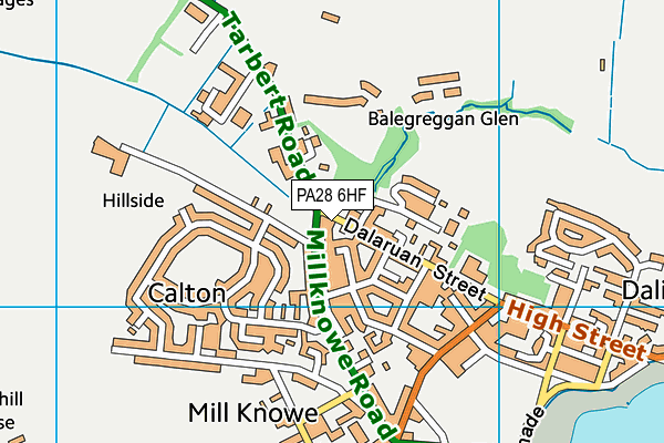 PA28 6HF map - OS VectorMap District (Ordnance Survey)