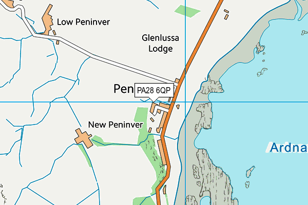 PA28 6QP map - OS VectorMap District (Ordnance Survey)