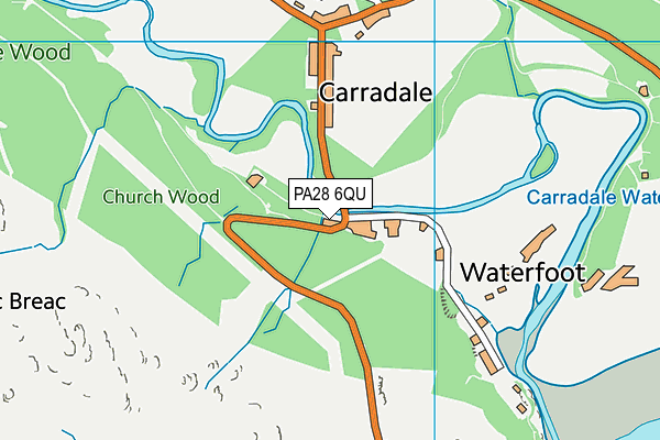 PA28 6QU map - OS VectorMap District (Ordnance Survey)