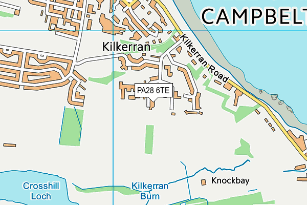 PA28 6TE map - OS VectorMap District (Ordnance Survey)