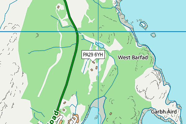 PA29 6YH map - OS VectorMap District (Ordnance Survey)