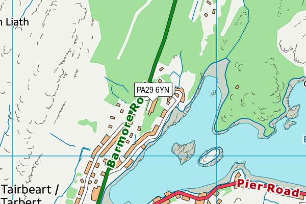 PA29 6YN map - OS VectorMap District (Ordnance Survey)