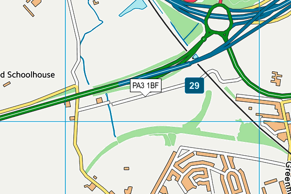 PA3 1BF map - OS VectorMap District (Ordnance Survey)