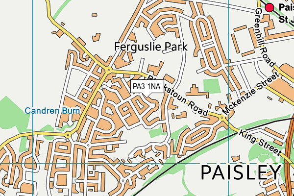 PA3 1NA map - OS VectorMap District (Ordnance Survey)
