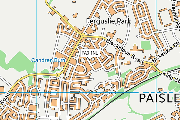 PA3 1NL map - OS VectorMap District (Ordnance Survey)