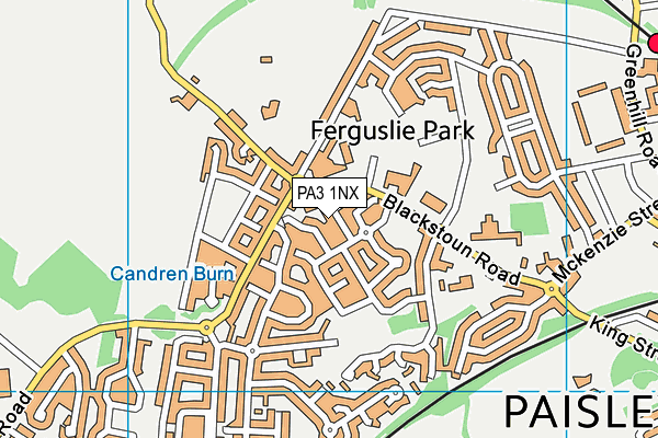 PA3 1NX map - OS VectorMap District (Ordnance Survey)