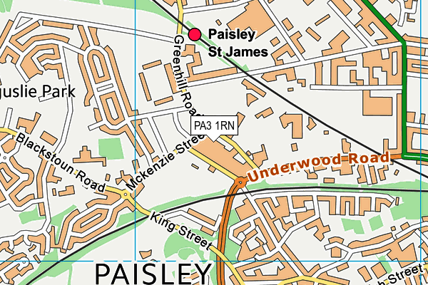 PA3 1RN map - OS VectorMap District (Ordnance Survey)