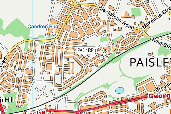 PA3 1RP map - OS VectorMap District (Ordnance Survey)