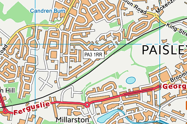 PA3 1RR map - OS VectorMap District (Ordnance Survey)