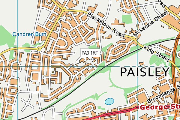 PA3 1RT map - OS VectorMap District (Ordnance Survey)
