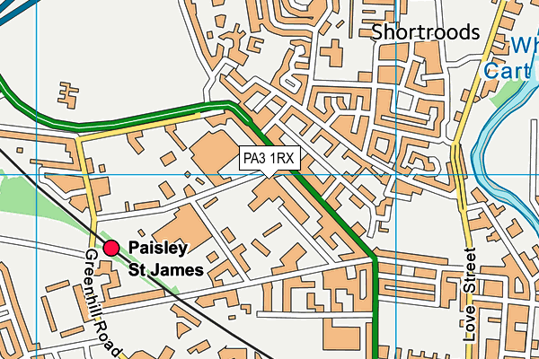 PA3 1RX map - OS VectorMap District (Ordnance Survey)