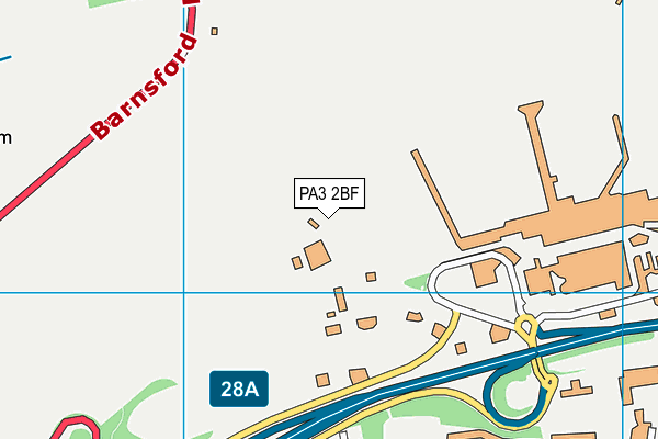 PA3 2BF map - OS VectorMap District (Ordnance Survey)