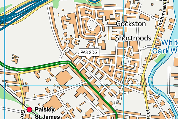 PA3 2DG map - OS VectorMap District (Ordnance Survey)