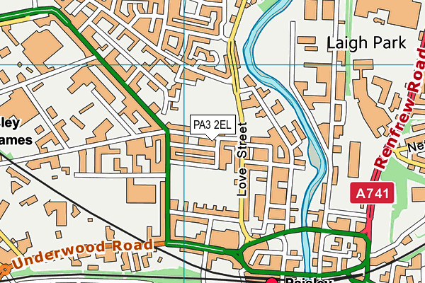 PA3 2EL map - OS VectorMap District (Ordnance Survey)