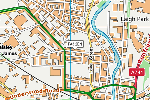 PA3 2EN map - OS VectorMap District (Ordnance Survey)