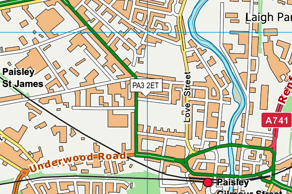 PA3 2ET map - OS VectorMap District (Ordnance Survey)