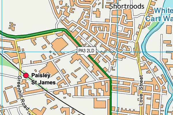 PA3 2LD map - OS VectorMap District (Ordnance Survey)