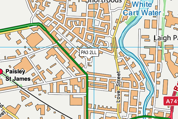 PA3 2LL map - OS VectorMap District (Ordnance Survey)