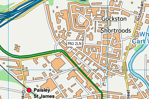PA3 2LN map - OS VectorMap District (Ordnance Survey)