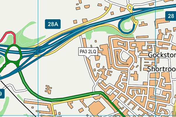 PA3 2LQ map - OS VectorMap District (Ordnance Survey)